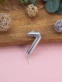 Свеча для торта "Silver glow" цифра 7, (6 см)