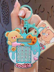 Брелок-калькулятор "Bear cookie", blue