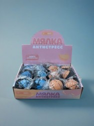 Мялка - антистресс на резинке «Basketball», mix, шоу-бокс 12 шт.