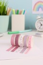 Набор декоративного скотча "Patterns", pink series, mix