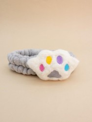 Повязка на голову "Cat paw", white