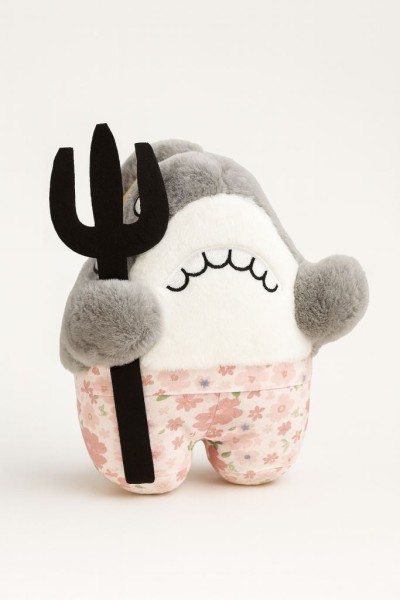 Мягкая игрушка "Shark with fork", pink, 23 см 