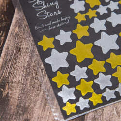 Наклейки "Sparkly shiny stars", mix color
