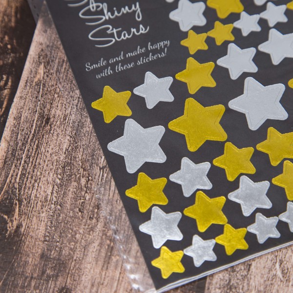 Наклейки "Sparkly shiny stars", mix color 