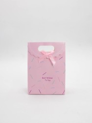 Пакет подарочный (XS) "Colorful serpentine", pink (12x6x16)