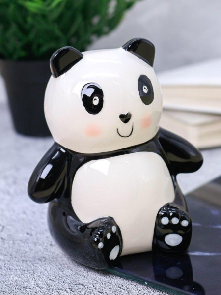 Копилка керамическая «Hugge panda», white (13 см) 