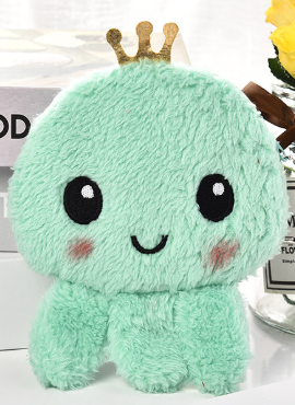 Кошелёк плюшевый "Green octopus", green (12*12 см) 