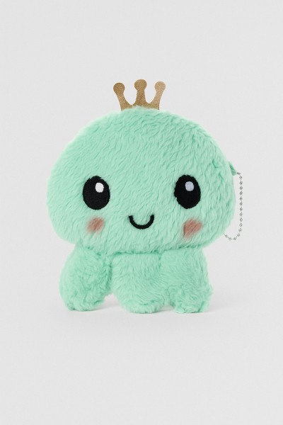 Кошелёк плюшевый "Green octopus", green (12*12 см) 