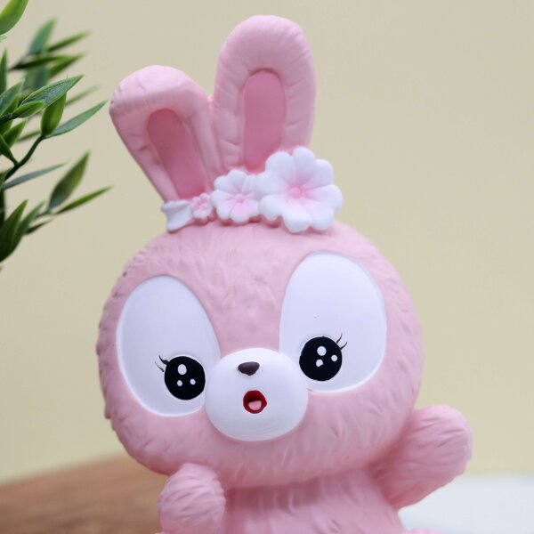Копилка «Surprised bunny», pink (20 см), пластик 