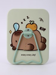 Зеркало настольное "Capybara is happy one", зеленое, 12*15,6 см