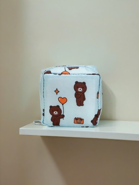 Косметичка "Drawings, bear", blue (12.5*12.5*6.5) 