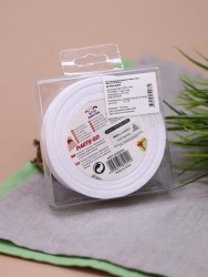 Лента для декора и подарков "Ribbon of Joy", white (2,5 см*1 м)