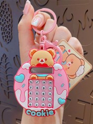Брелок-калькулятор "Bear cookie", pink