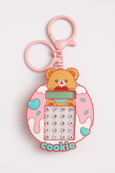 Брелок-калькулятор "Bear cookie", pink 