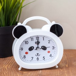 Часы-будильник "Smiling panda", white