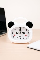 Часы-будильник "Smiling panda", white