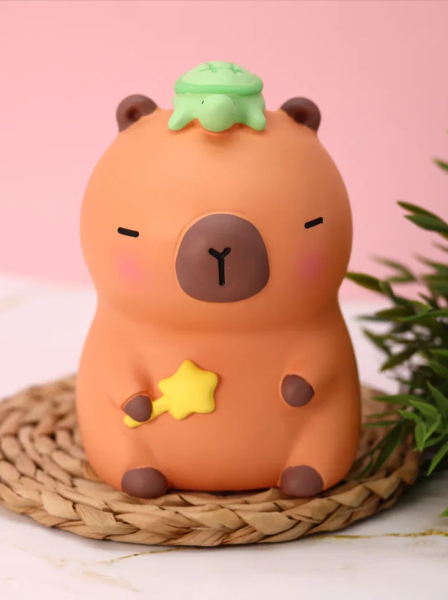 Копилка "Capybara turtle", brown (19,5 см), пластик 