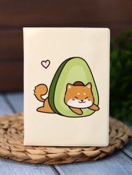 Обложка для паспорта Аниме «Shiba inu avocado», плотность 560 мкм