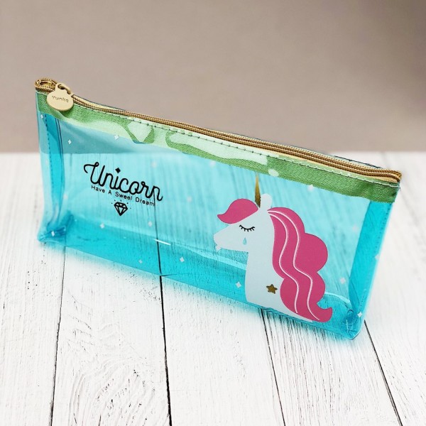 Пенал "Unicorn", голубой 
