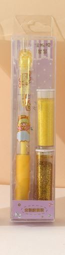 Клеевая ручка с блестками 2 цветов, "Princess Handmade,  yellow pen" 