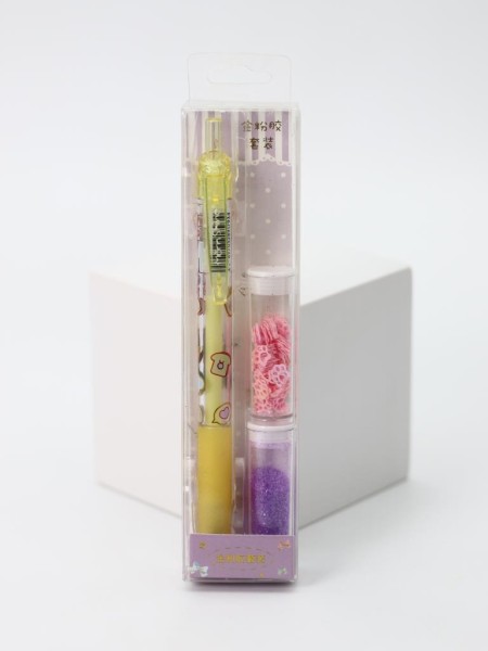 Клеевая ручка с блестками 2 цветов, "Princess Handmade,  yellow pen" 