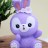 Копилка «Surprised bunny», purple (20 см), пластик