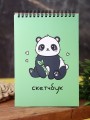 Скетчбук Аниме «Panda», 14х20 см,  плотность 100 гр