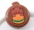 Расческа раскладная с зеркалом  "Hamburger bear folding", brown