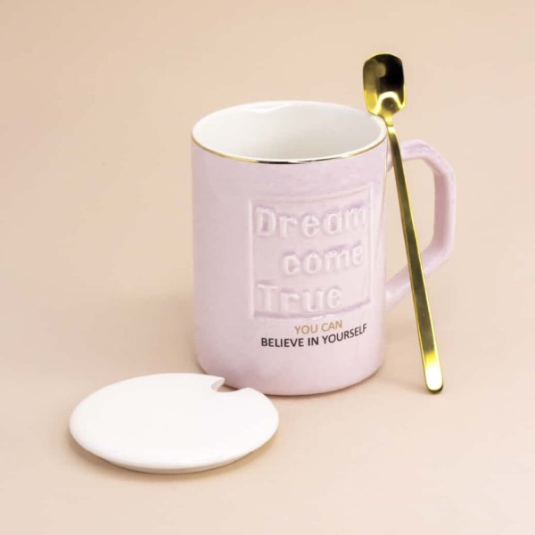 Кружка "Dream come true", pink (400ml) 