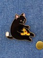 Значок металлический iLikeGift "Pizza cat"