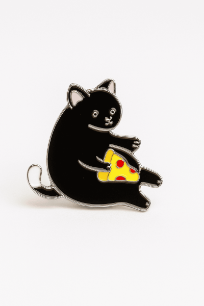 Значок металлический iLikeGift "Pizza cat" 