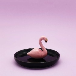 Держатель для украшений "Pink flamingo", black