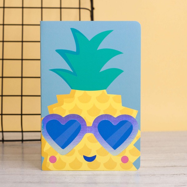 Тетрадь (A5) "Eyes heart pineapple", (13.5*20.5) 