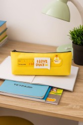 Пенал "I love duck", yellow