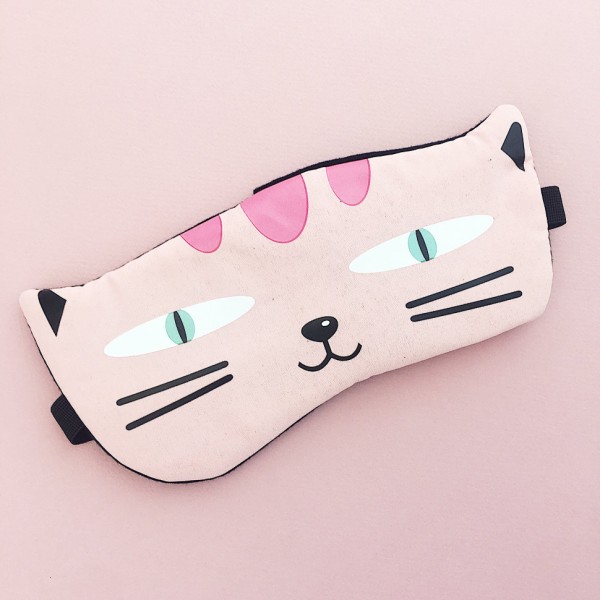 Маска для сна гелевая "Pink cat" 