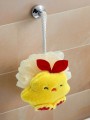Мочалка - игрушка для душа "Chick red bow"