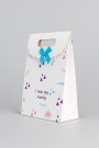 Пакет подарочный (M) "Colorful triangles", blue (19x 9 x 27)
