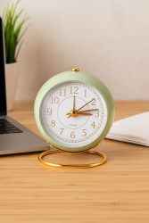 Часы-будильник «Loft lens», green (13,5х10 см)