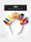 Плюшевый ободок для волос GIRLY " Teddy bear", white