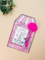 Блокнот А7 с ручкой   «I love Paris», white