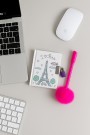 Блокнот А7 с ручкой   «I love Paris», white
