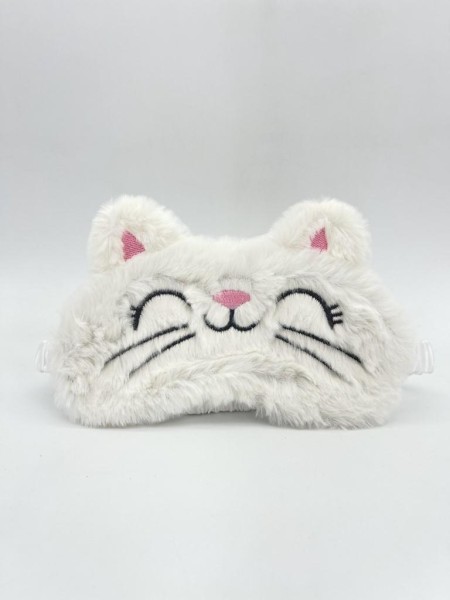 Маска для сна "Fat cat", white 