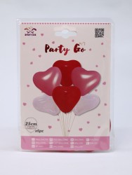 Набор воздушных шаров 6 шт. "With love", (25 см)
