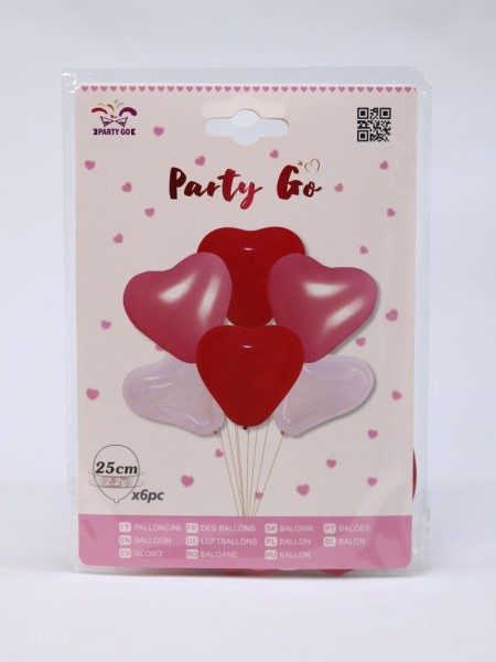 Набор воздушных шаров 6 шт. "With love", (25 см) 
