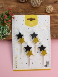 Набор свечей 4 шт. "Star glow", black (12 см)