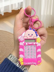 Брелок-калькулятор "Naughty little dinosaur", pink