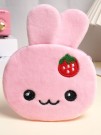 Кошелёк плюшевый "Bunny with strawberries", pink (11*10 см)