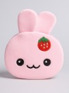 Кошелёк плюшевый "Bunny with strawberries", pink (11*10 см)