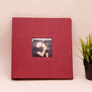 Фотоальбом с магнитными листами "Textile", red (28 х 27 см)