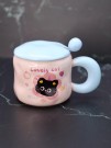 Кружка «Lovely cat, cherry», pink (450 ml)
